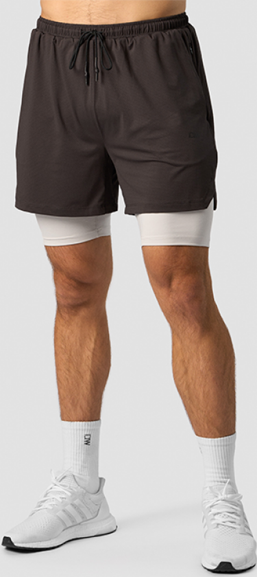 Stride 2-in-1 Shorts, Charcoal