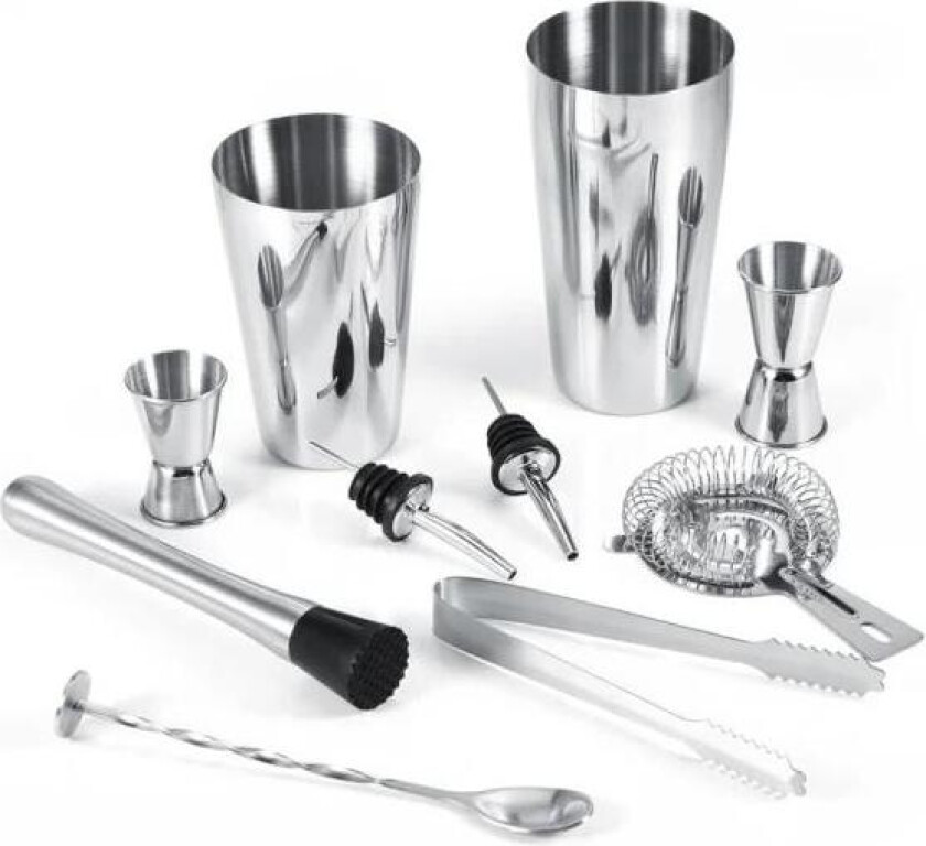 10-Delar Bartender Kit med Shaker & Tillbehör - Barset Cocktail