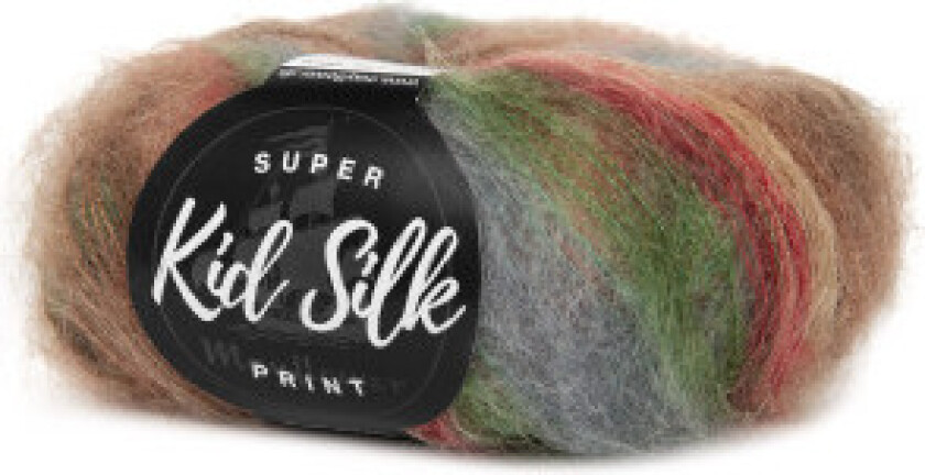 Super Kid Silk Print Garn 14 Høstglød