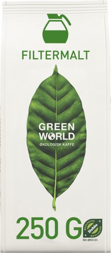 Green World Kaffe Økologisk Filtermalt 250g