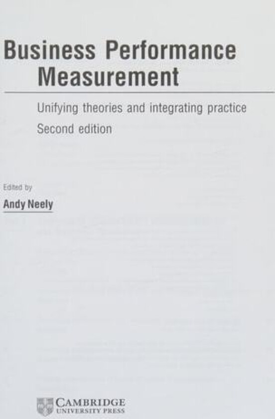 Business Performance Measurement: Unifying Theory and Integrating Practice av Andy Neely (Paperback)