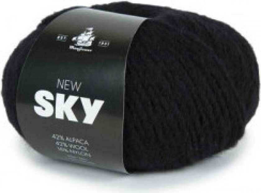 New Sky Garn Unicolor 74 Sort