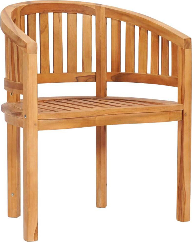 Stol bananformet heltre teak