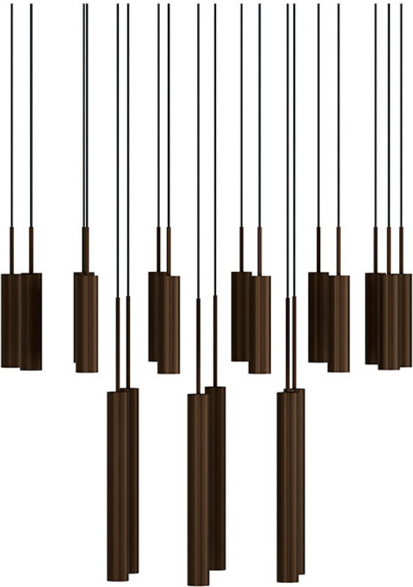 - Tubulaire 20 Lysekrone Alu/Anodized Bronzed