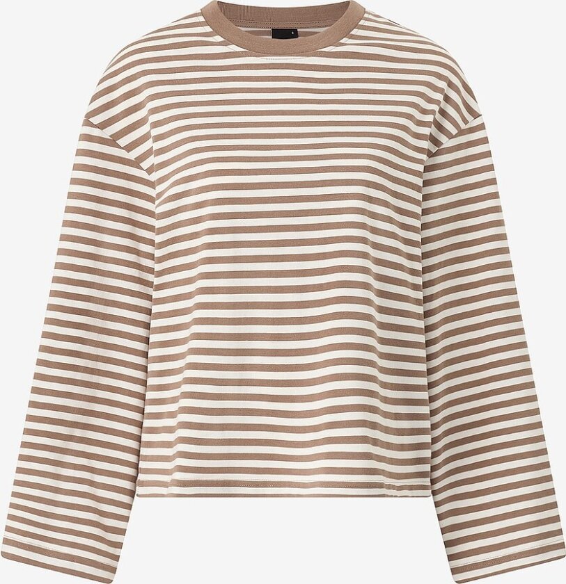 Topp Stripe Long Sleeve Tee - Brun