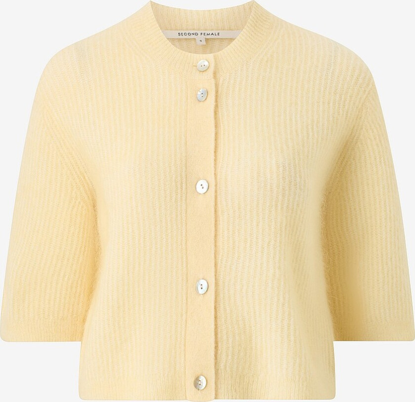 Kardigan Andrea Knit Rib Cardigan - Gul