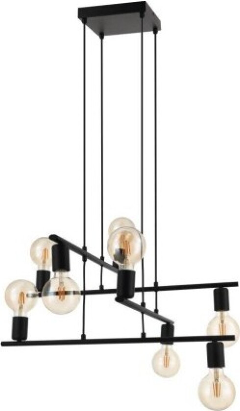 Mezzana pendel H1100 sort, E27, 8X40W