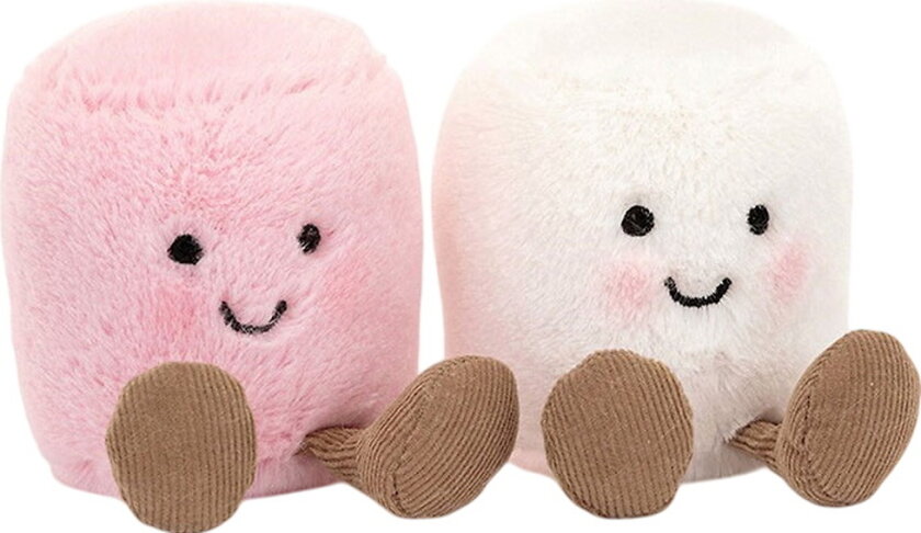 Kosedyr - 15 cm - Amuseable Rosa And White Marshmallow - - OneSize - Kosedyr