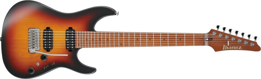 Az24027-Tff El-Gitar 7 Strenger M/case, Tri Fade Burst Flat, Prestige Az