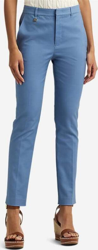 Stretch Cotton-Blend Pant - Pale Azure Blå US 8