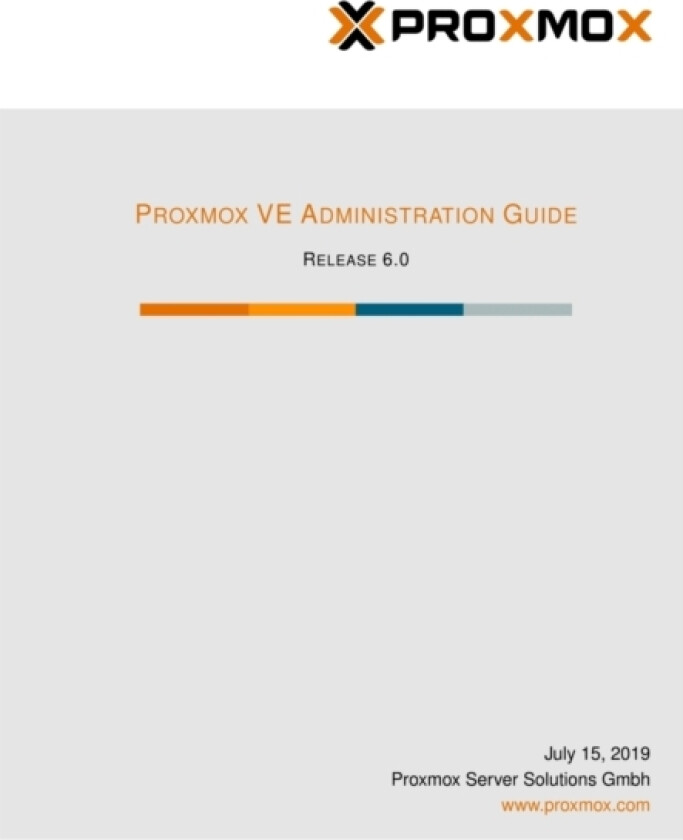 Proxmox VE Administration Guide Release 6 av Proxmox Server Solutions Gmbh (Paperback)