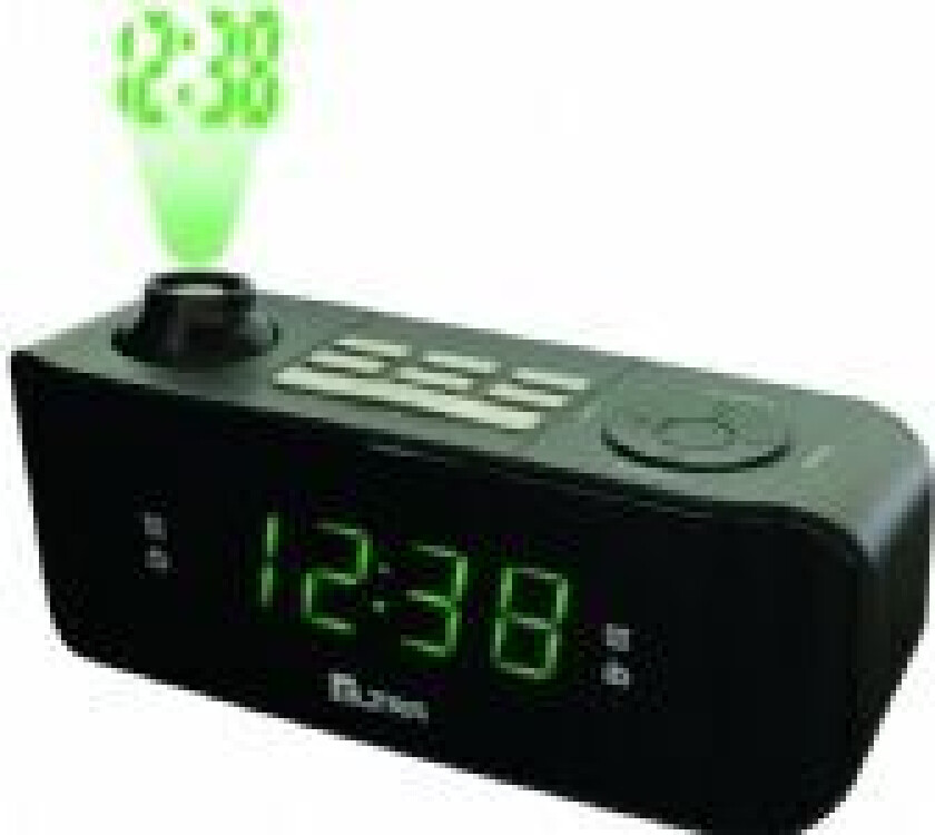 klokkeradio Kasia klokkeradio med projektor, sort