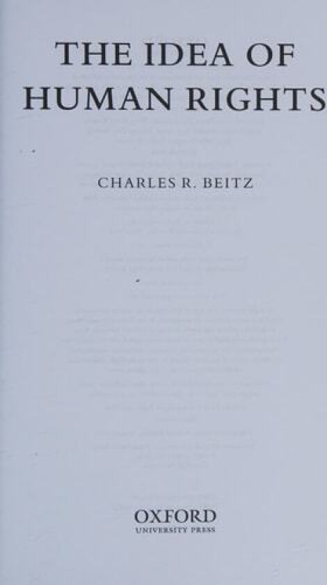 The Idea of Human Rights av Charles R. Beitz (Paperback)