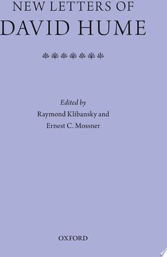 New Letters of David Hume av Raymond Klibansky (Paperback)