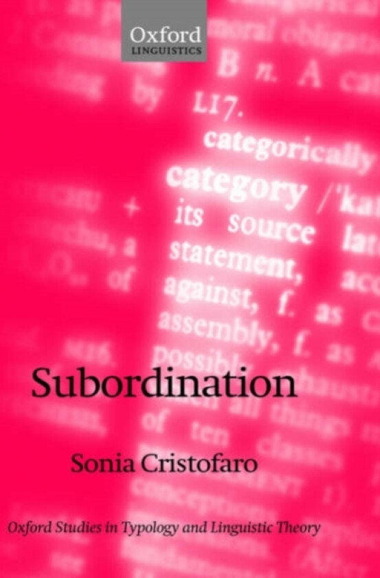 Subordination av Sonia Cristofaro (Hardcover)