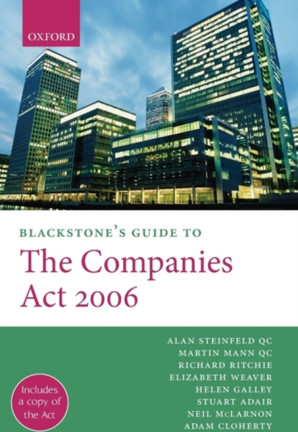 Blackstone's Guide to the Companies Act 2006 av Alan Steinfeld QC, Martin Mann QC, Richard Ritchie (Paperback)