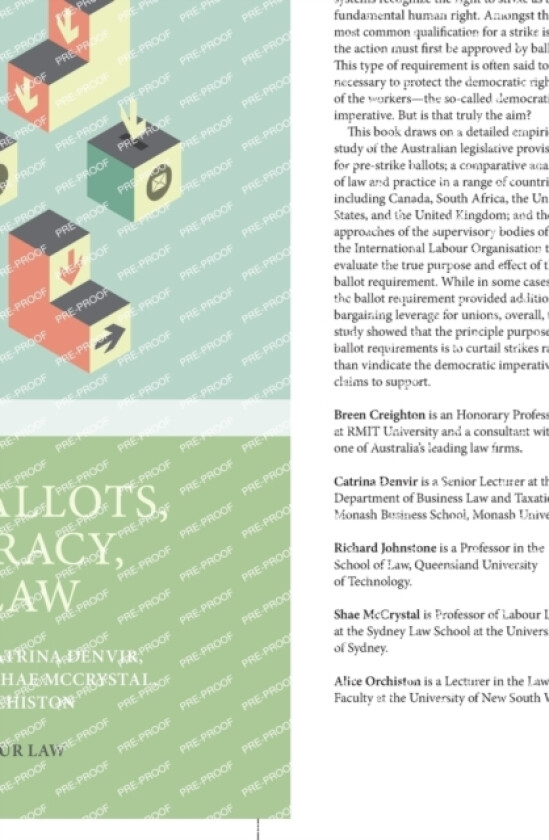 Strike Ballots, Democracy, and Law av Breen Creighton, Catrina Denvir, Richard Johnstone (Hardcover)