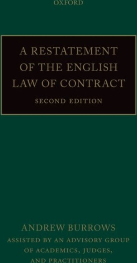 A Restatement of the English Law of Contract av Andrew Burrows (Hardcover)