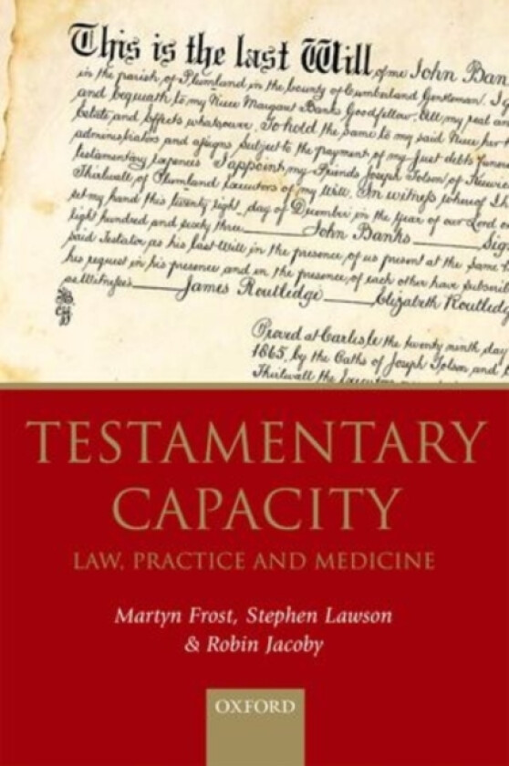 Testamentary Capacity av Martyn Frost, Stephen Lawson, Robin Jacoby (Paperback)