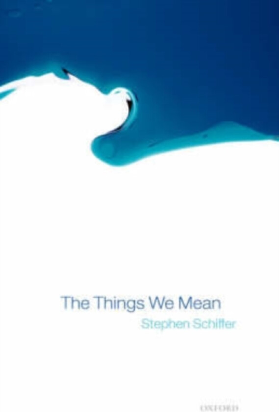 The Things We Mean av Stephen Schiffer (Hardcover)