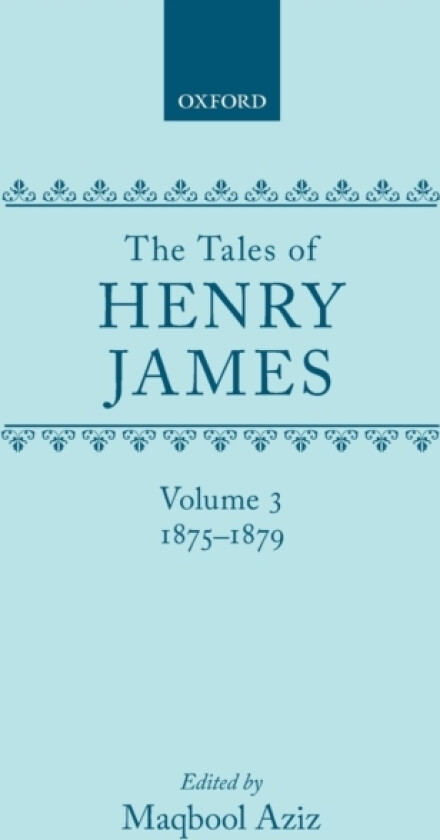 Tales Of Henry James V3 av Editor (Hardcover)