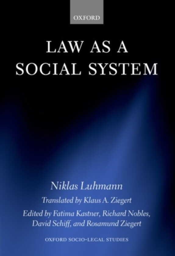 Law as a Social System av Niklas Luhmann (Hardcover)