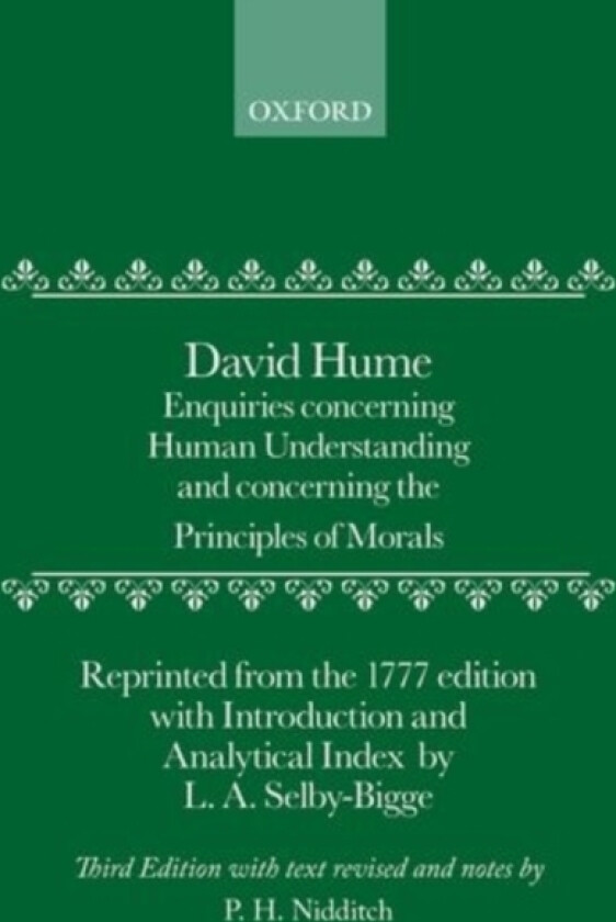 Enquiries av David Hume, index by L.A. Selby-Bigge, Notes by P.H.Nidditch (Hardcover)