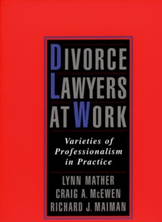 Divorce Lawyers at Work av Lynn Mather, Craig A. McEwen, Richard J. Maiman (Hardcover)