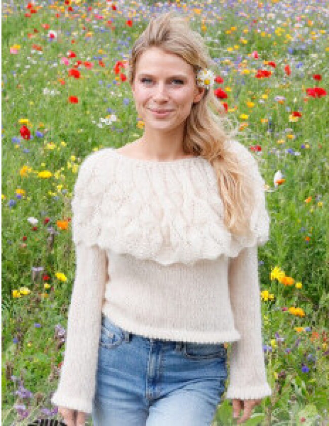 Big Sur Sweater by DROPS Design - Genser Strikkeoppskrift str. S - XXX - XXX-Large