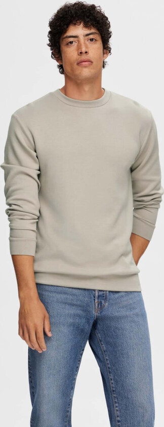 Selected Homme Emanuel Soft Crew Neck Sweat Genser - Pure Cashmere