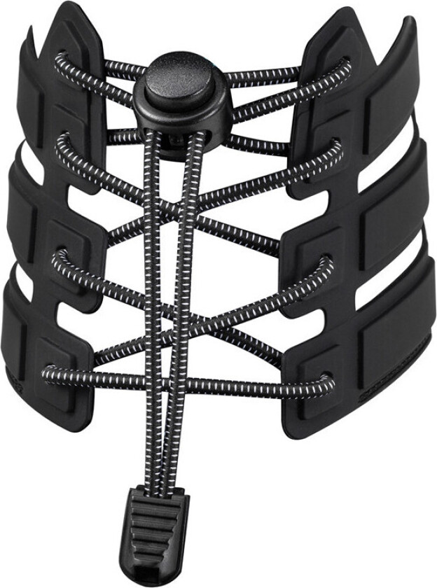 Knytfri elastiske skolisser 110 cm 1 par Black
