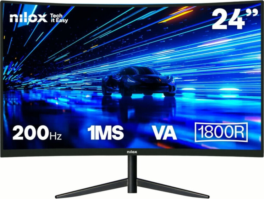 Bildskärm 24" Curved Gaming VA FHD 200Hz 1ms