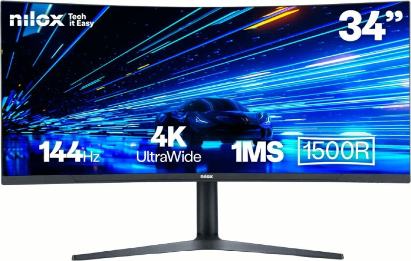 Bildskärm 34" Ultra wide Curved Gaming MVA UWQHD 144Hz 1ms