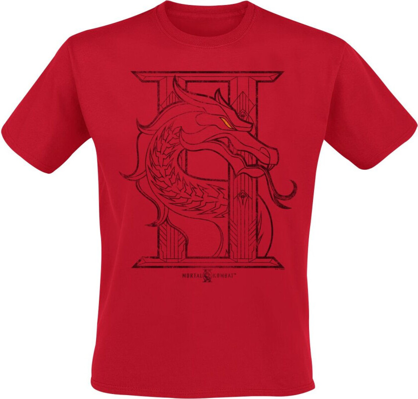 gaming T-skjorte - Dragon Pillar - S til XXL - Herrer - rød