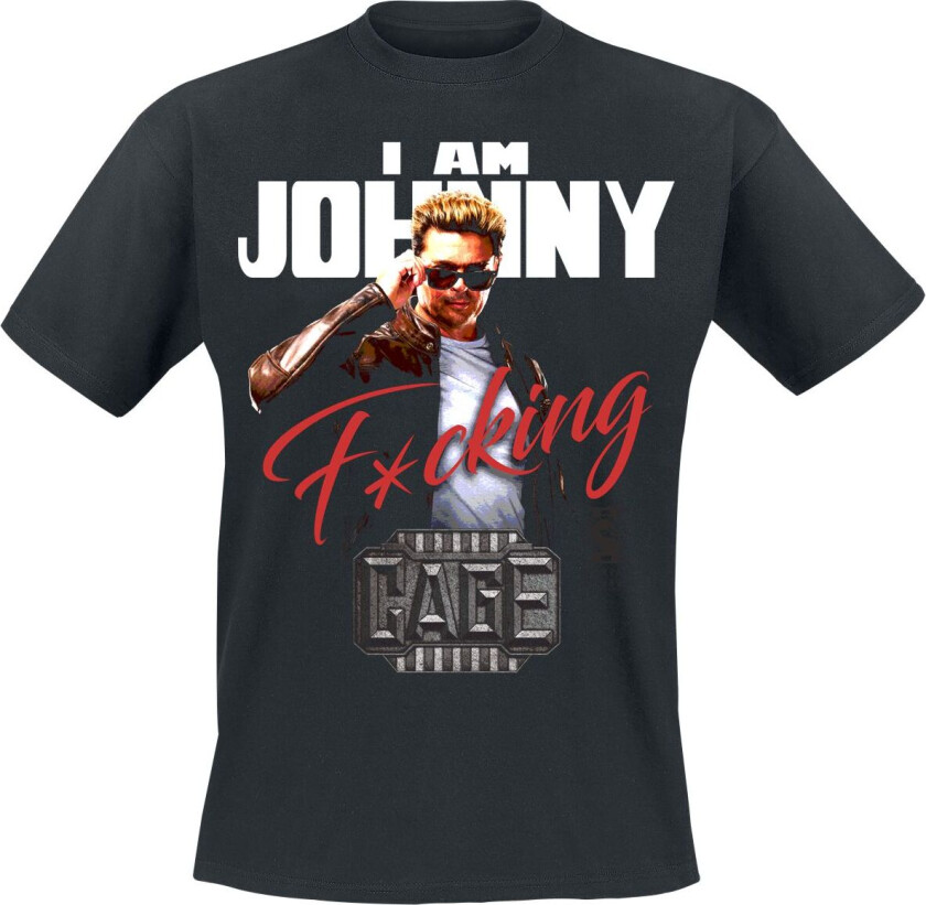 gaming T-skjorte - I Am Johnny Cage - S til XXL - Herrer - svart