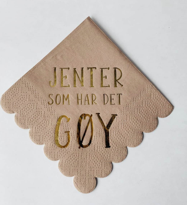 Servietter "Jenter som har det gøy"