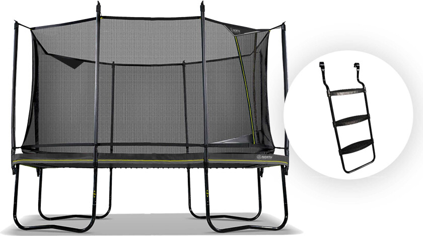 Performer Rektangulær / 4,6 m x 3,1 m / Trampoline + Stige