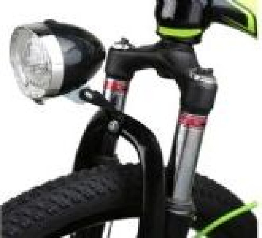 Retro Sykkellykt foran 3xLED sort krom ZD14A