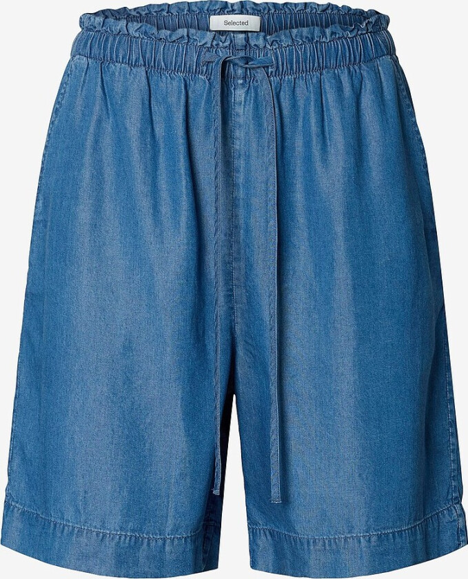 Jeans-shorts slfJanna MW Elastic String B - Blå