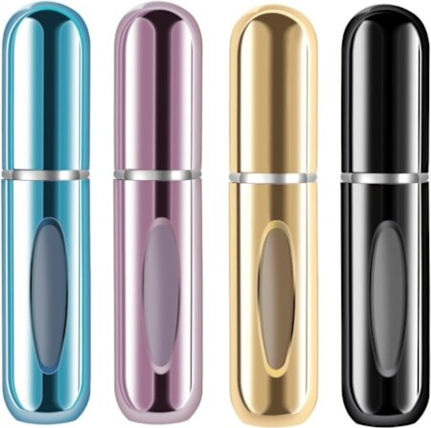 Påfyllbar Parfyme Bærbar Atomizerflaske, Gjenbrukbar Parfymespray, med Påfyllingspumpe for Reise og Bruk på Farten (5 ml, 4 Stykker)