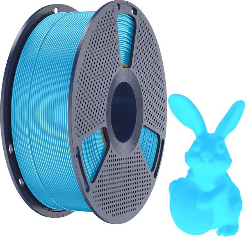 Sunlu PLA Selvlysende Filament til 3D-printer - 1.75mm, 1kg - Bl??