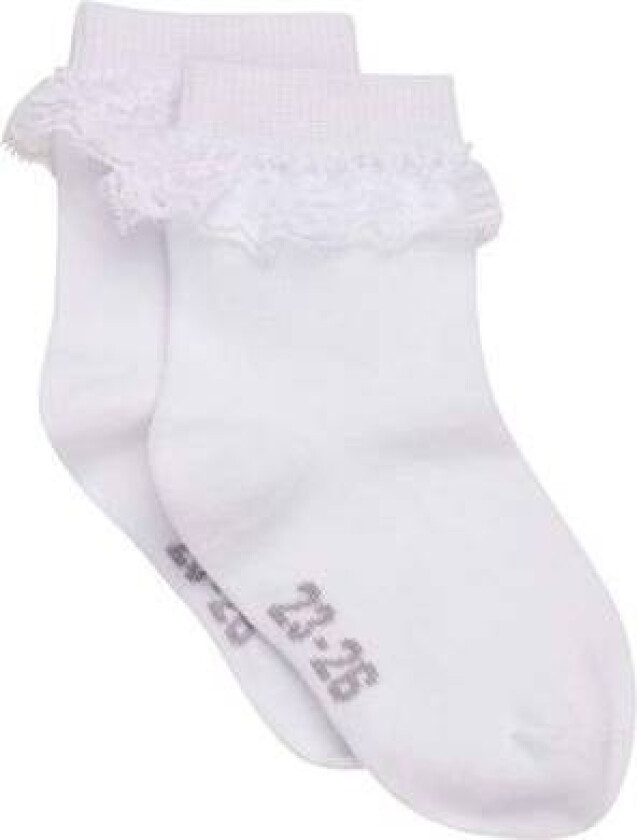 Lace Sokker Til Barn, White