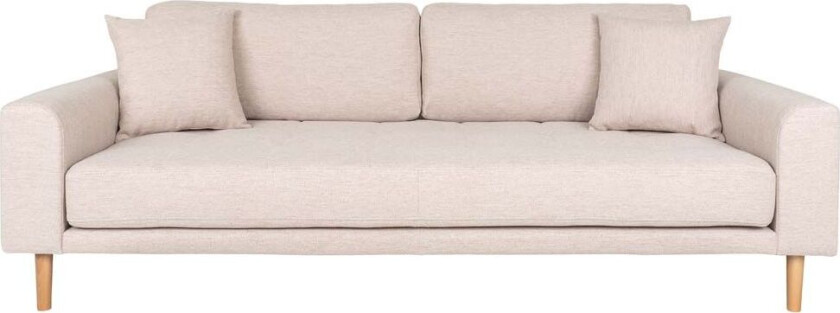 Lido sofa 3 seter med 2 puter sandfarget.