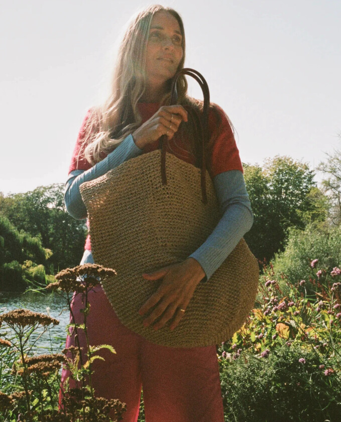 Day Natural Straw Bag - Brown - ONE SIZE