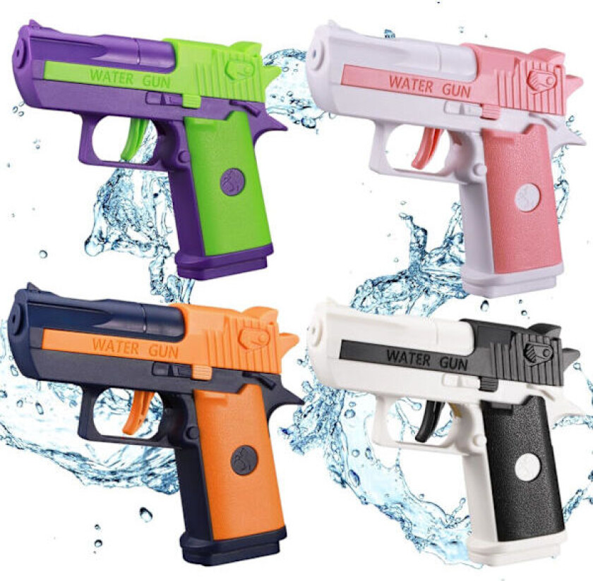4-pakning vannpistoler for barn, små vannpistoler for barn, morsomme vannpistoler, ideelle svømmeleker for barn 3-10, lekkasjesikre vannsprøyter for vannspill