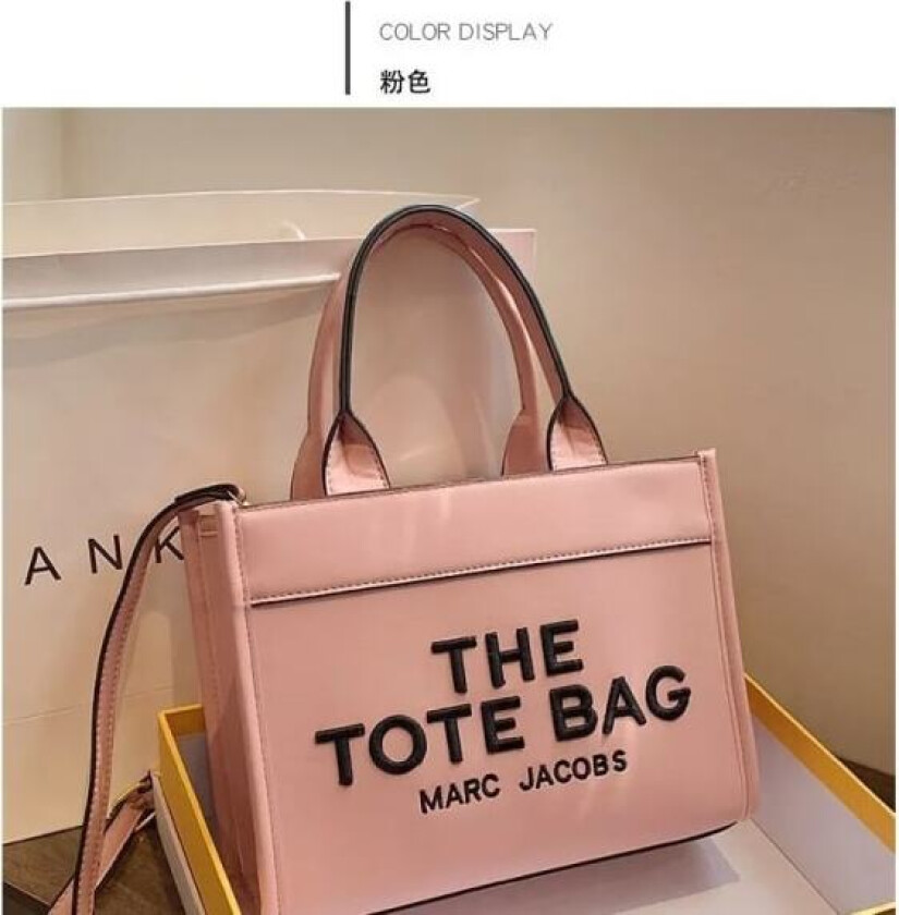 Vevd veske med stor kapasitet veske håndveske crossbody veske rosa 1 tote vesken