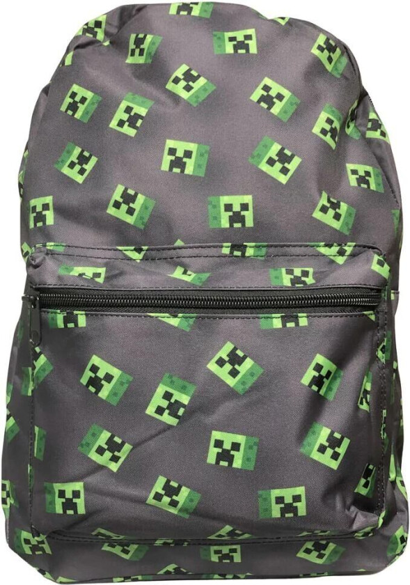 Minecraft AOP Creeper Gaming Ryggsekk Skolesekk Laptop/Tablet/Gadget 42cm