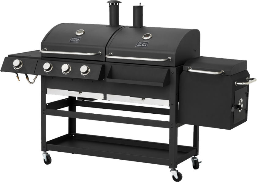 Kull-/gassgrill med røykeboks 102x88 cm
