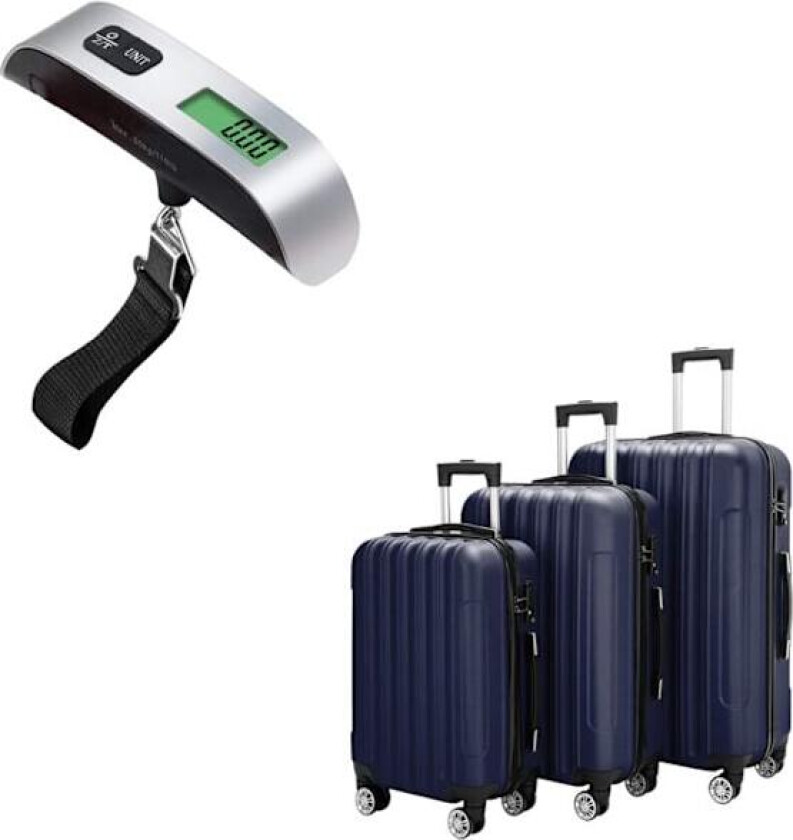 Elektronisk bagasjevekt Reisevekt Elektronisk bagasje Digital vekt Bærbar hengevekt Maks 50 kg 110 lb for...