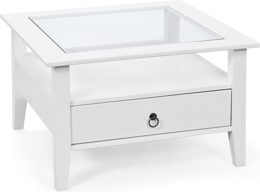 NORDIC LIVING COLLECTION Provence 1 salongbord, furu, hvit, med 1 skuff